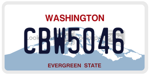 CBW5046 license plate in Washington