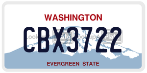CBX3722  license plate in WA