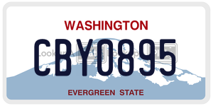 CBY0895  license plate in WA