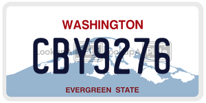 CBY9276 license plate in Washington