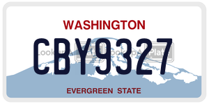 CBY9327  license plate in WA
