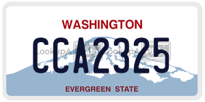 CCA2325  license plate in WA