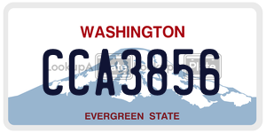 CCA3856  license plate in WA