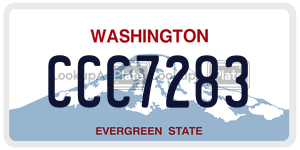 CCC7283  license plate in WA