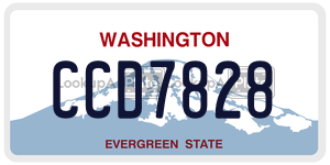 CCD7828 license plate in Washington