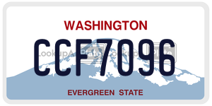 CCF7096 license plate in Washington