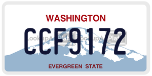 CCF9172  license plate in WA