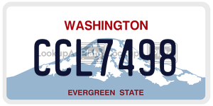 CCL7498  license plate in WA