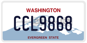 CCL9868 license plate in Washington