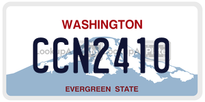 CCN2410 license plate in Washington