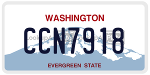 CCN7918 license plate in Washington