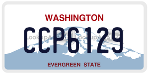 CCP6129 license plate in Washington
