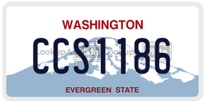 CCS1186  license plate in WA
