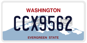 CCX9562  license plate in WA