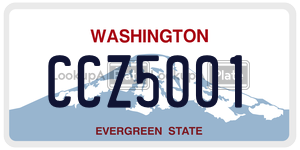 CCZ5001  license plate in WA