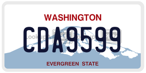 CDA9599  license plate in WA