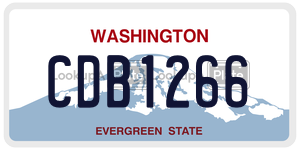 CDB1266 license plate in Washington
