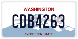 CDB4263 license plate in Washington