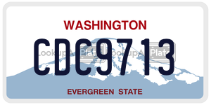 CDC9713  license plate in WA