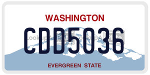 CDD5036 license plate in Washington