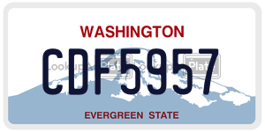CDF5957 license plate in Washington