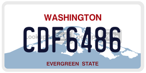 CDF6486 license plate in Washington