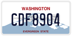 CDF8904 license plate in Washington