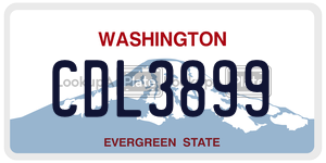 CDL3899  license plate in WA