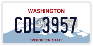 CDL3957 license plate in Washington