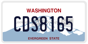 CDS8165 license plate in Washington