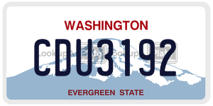 CDU3192  license plate in WA