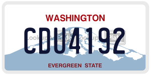 CDU4192  license plate in WA
