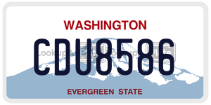 CDU8586  license plate in WA