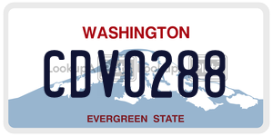 CDV0288  license plate in WA