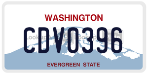 CDV0396  license plate in WA