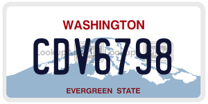 CDV6798  license plate in WA
