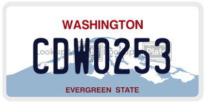 CDW0253  license plate in WA