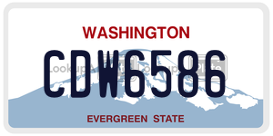 CDW6586 license plate in Washington