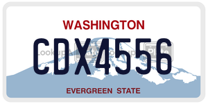 CDX4556 license plate in Washington