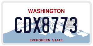 CDX8773  license plate in WA