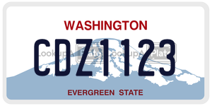 CDZ1123  license plate in WA