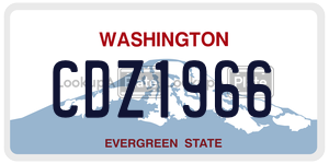 CDZ1966  license plate in WA
