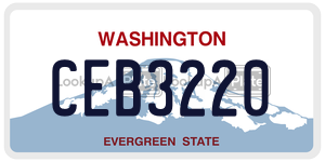 CEB3220  license plate in WA