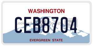 CEB8704  license plate in WA
