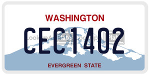 CEC1402  license plate in WA