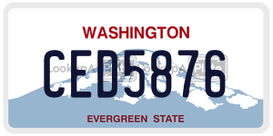 CED5876  license plate in WA