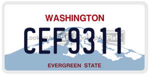 CEF9311  license plate in WA