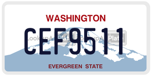 CEF9511  license plate in WA
