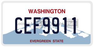 CEF9911  license plate in WA