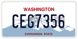 CEG7356 license plate in Washington